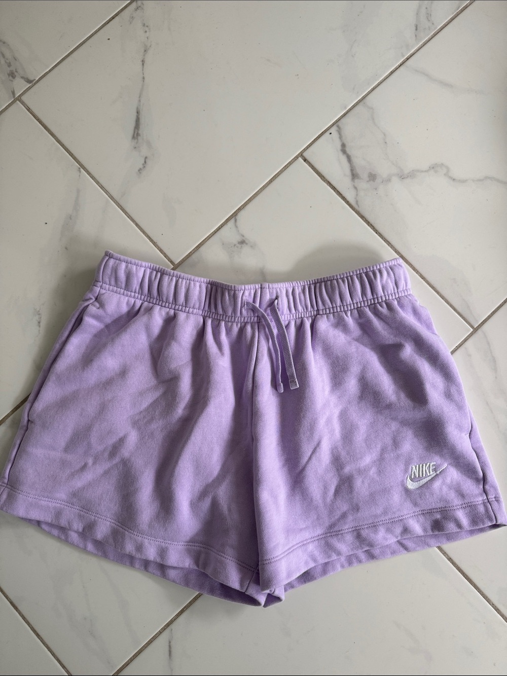 Nike Women's Lavender Athletic Shorts with Drawstring
